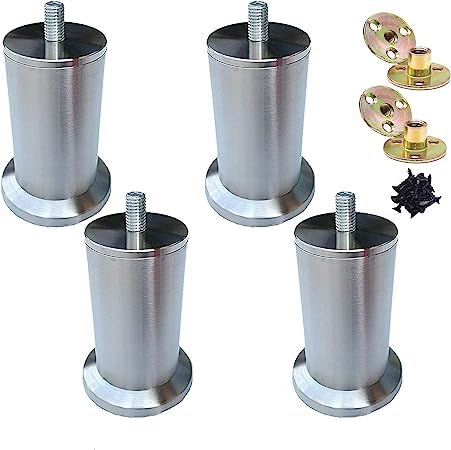 4 Patas de muebles de acero, 15cm 4 Patas de muebles de acero, 15cm